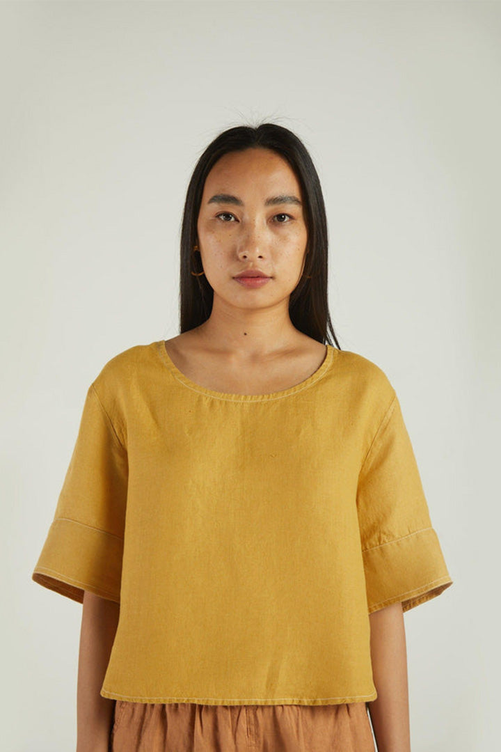 Summer Muse Top in Mustard