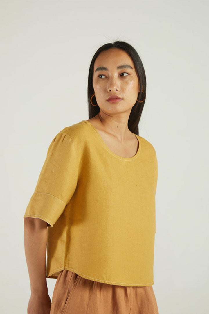 Summer Muse Top in Mustard