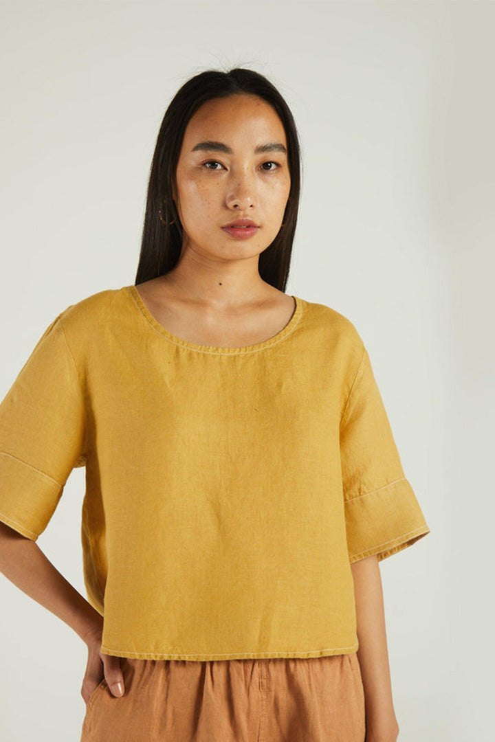 Summer Muse Top in Mustard