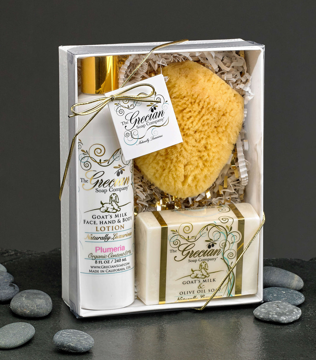 Lotion, Soap and Sponge Gift Box-Lavender Lemon