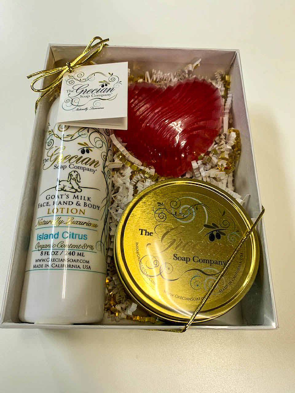 Lotion, Heart & Candle Gift Box-Almond