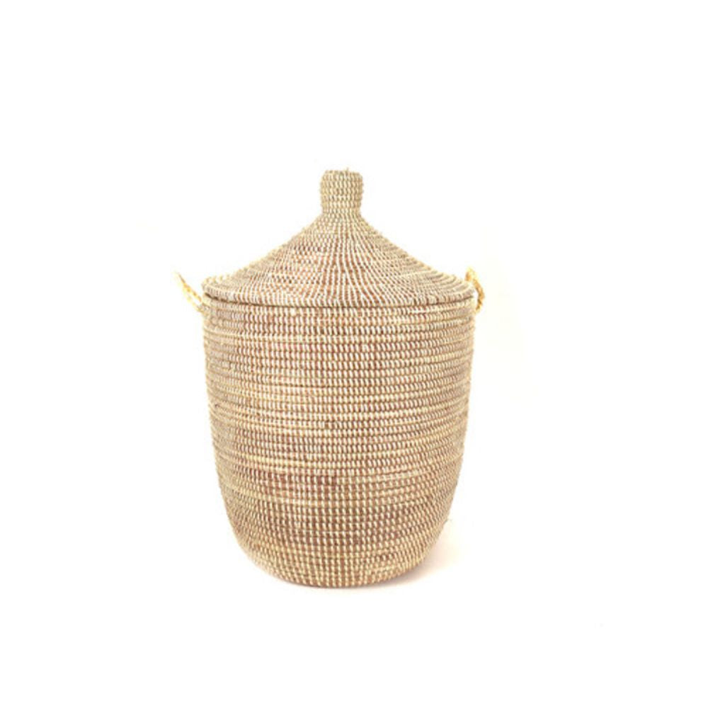 Dou Lid Storage Basket Monochrome Natural - Medium