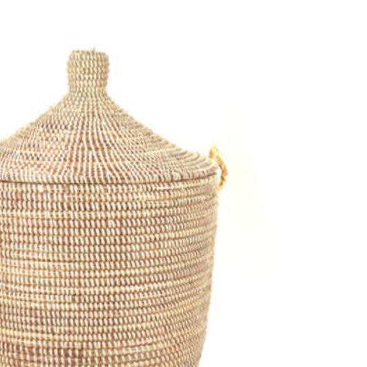 Dou Lid Storage Basket Monochrome Natural - Medium