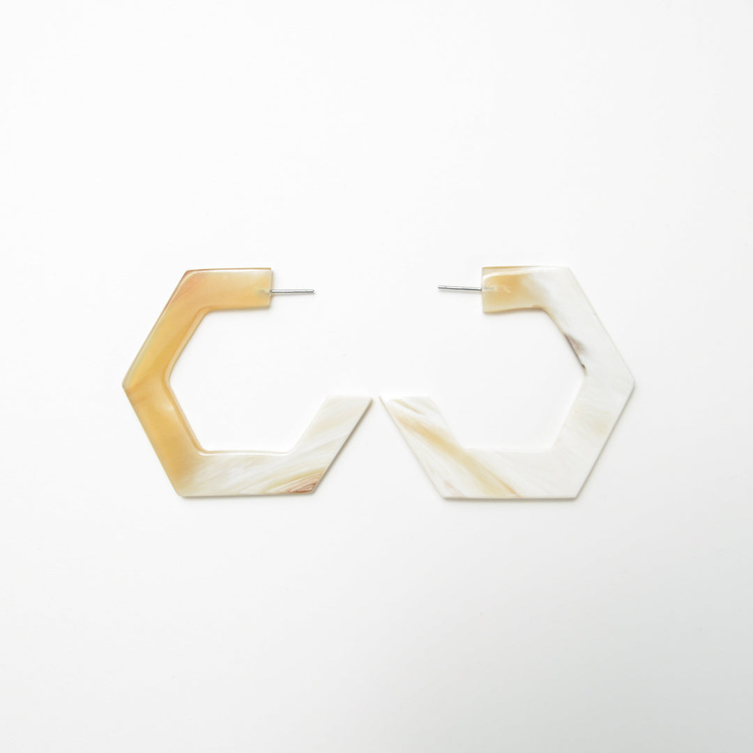 Honeycomb Hoop Earrings