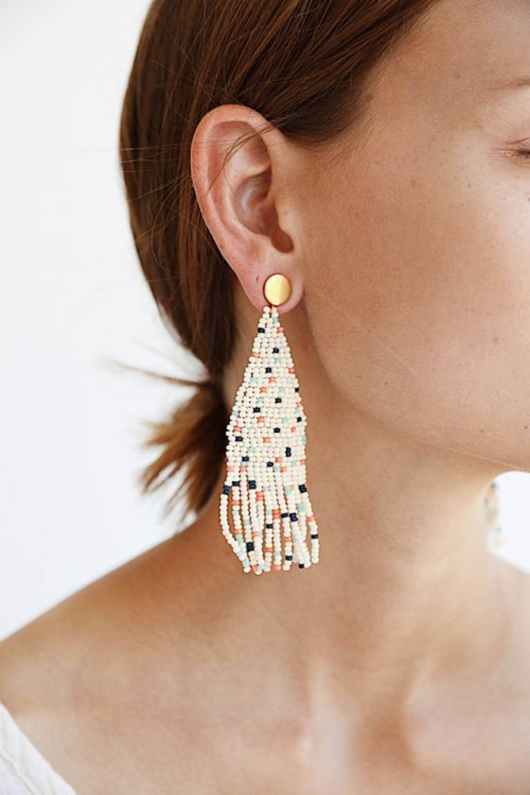 Annie Beaded Fringe Earring