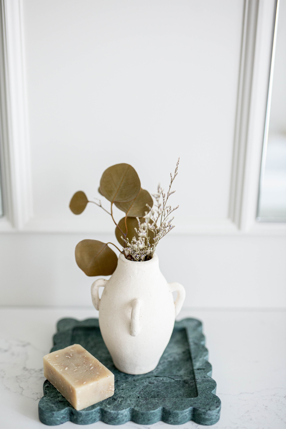 Green Marble Scalloped Tray