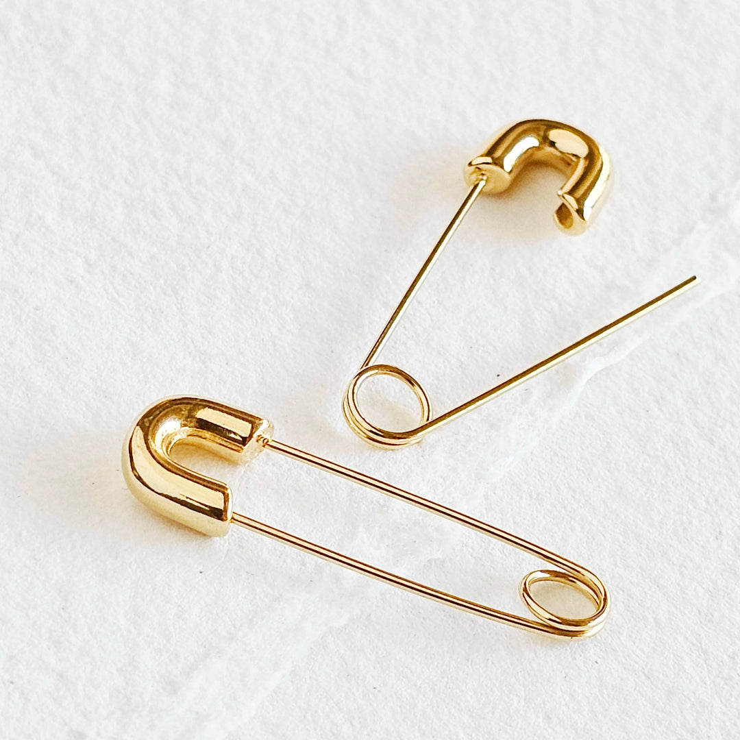 Safety pin clip earring