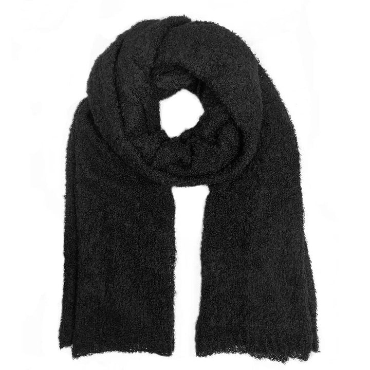 Black Ultra Plush Alpaca Scarf