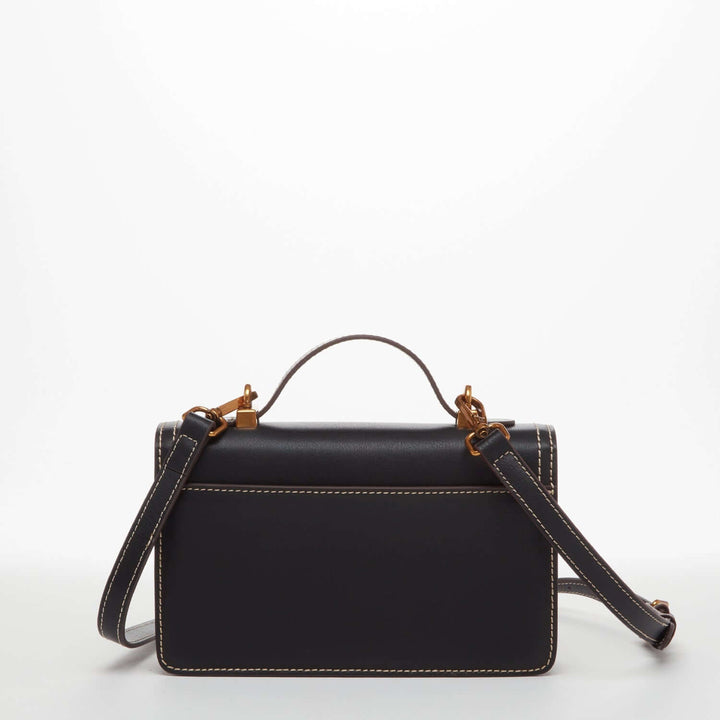 SUSU The Jessica Small Leather Crossbody Bag Black