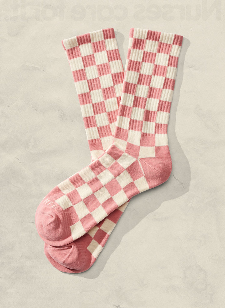 Checkerboard Crew Socks