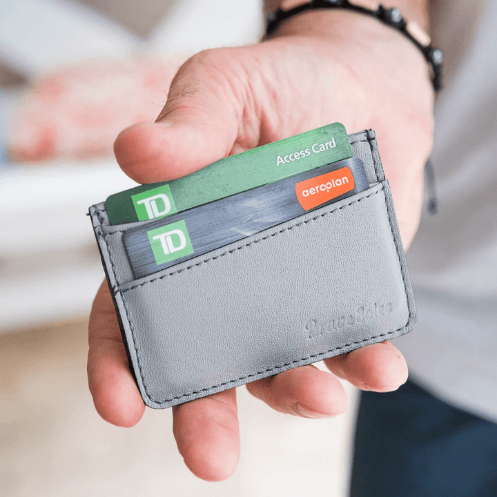 The Voyageur Upcycled Leather Card Holder