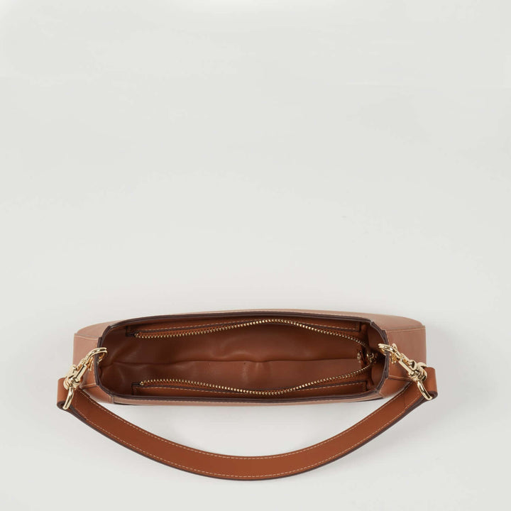 SUSU The Emily Leather Baguette Bag Brown