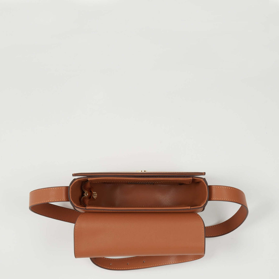 SUSU The Sarah Brown Leather Saddle Bag Purse