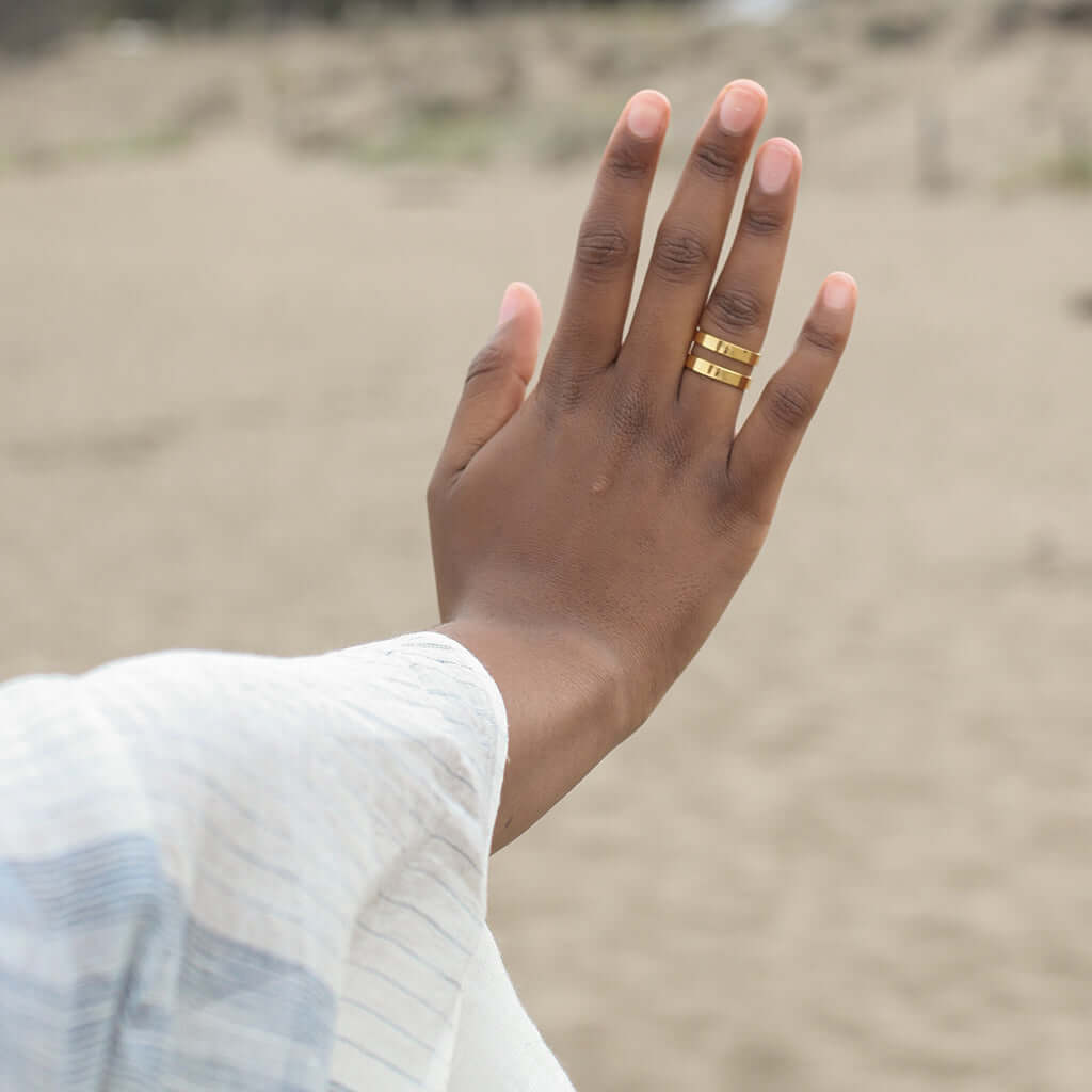 Geo Stripe Bombshell Ring