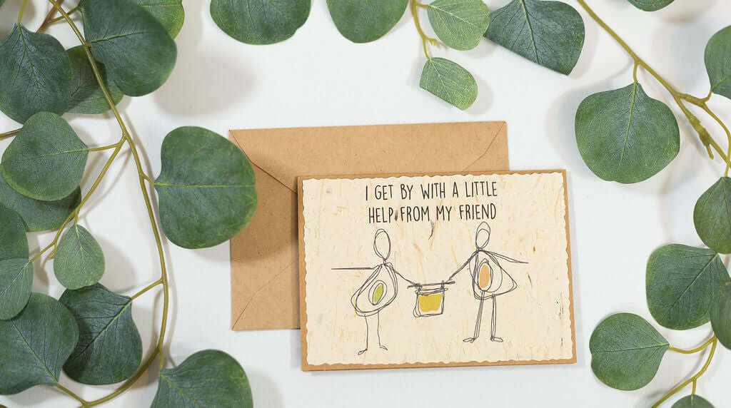 Banana Paper Thank You Cards