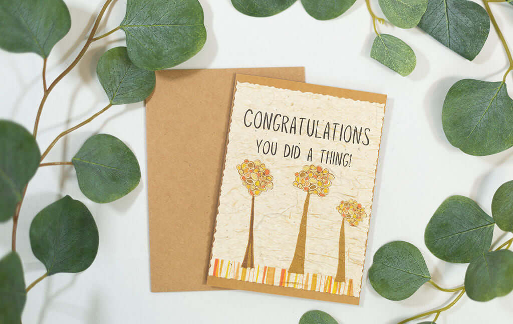 Banana Paper Congratulations Cards