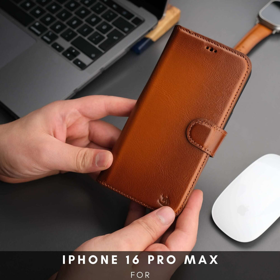 Casper iPhone 16 Pro Max Wallet Case Leather MagSafe