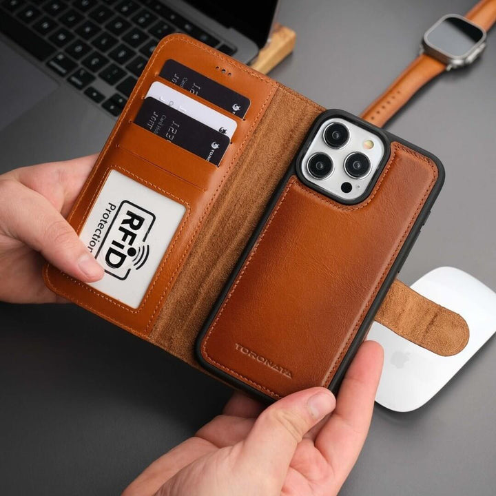 Casper iPhone 16 Pro Max Wallet Case Leather MagSafe