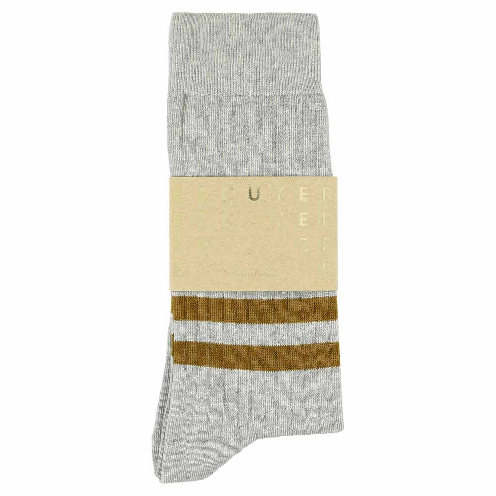 Grey/Mustard Striped Socks