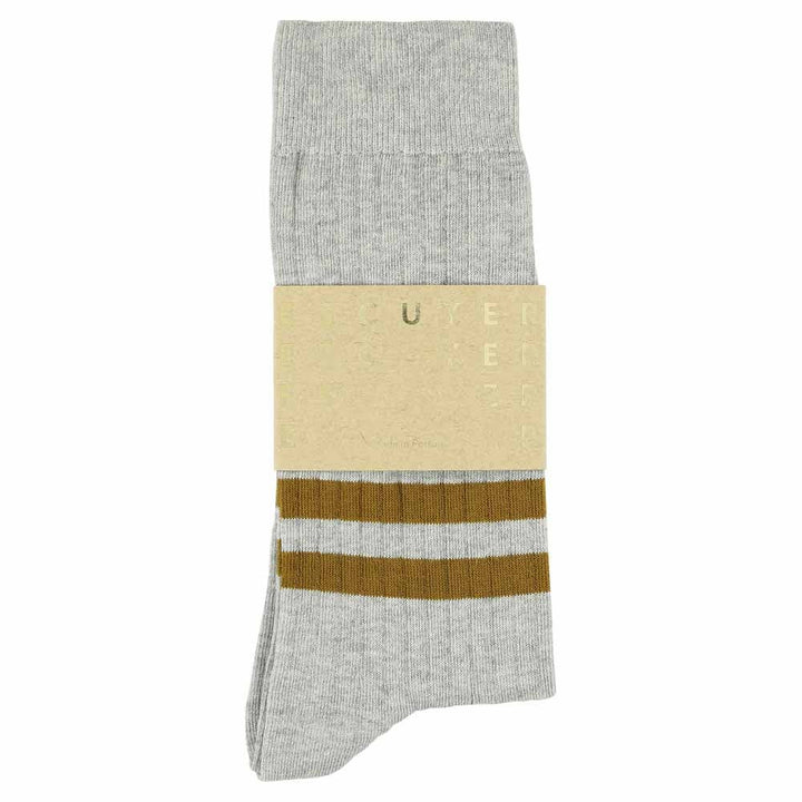 Grey/Mustard Striped Socks