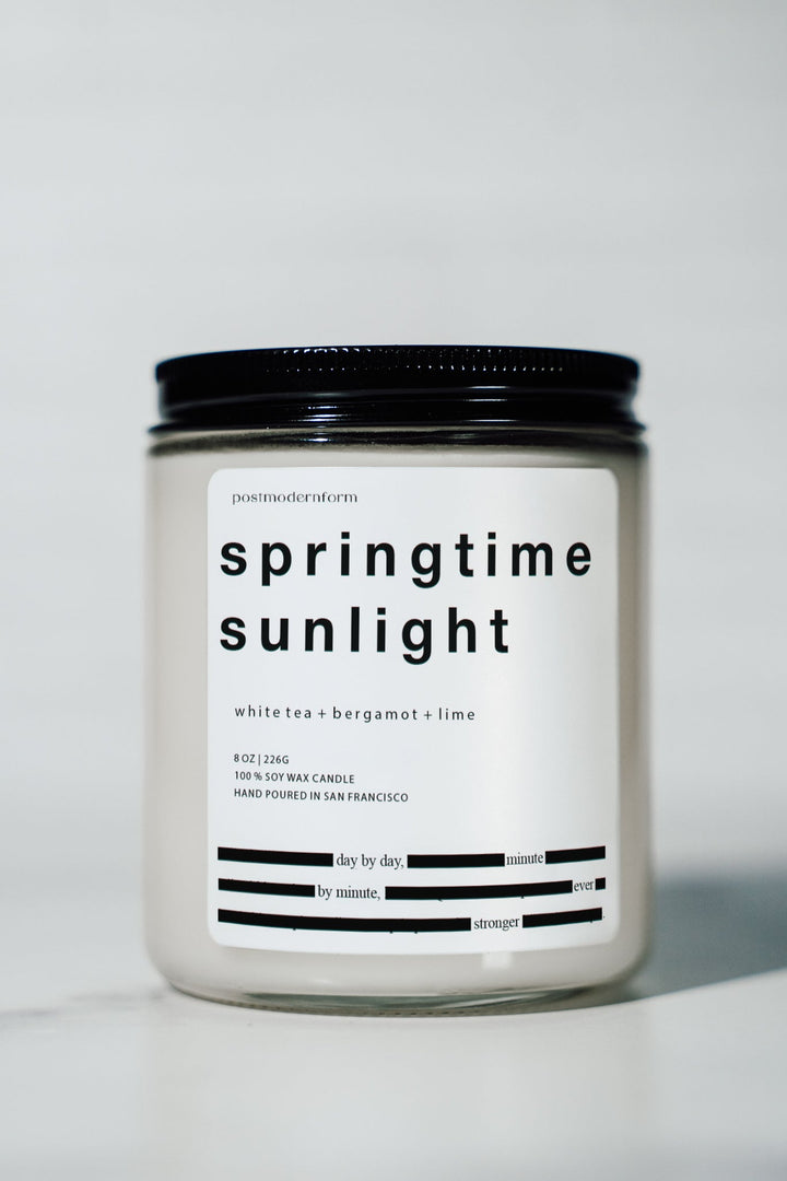 springtime sunlight / white tea + bergamot + lime candle