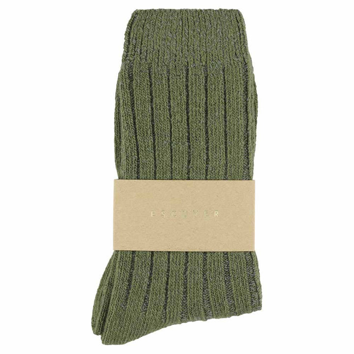 Cashmere Khaki Crew Socks