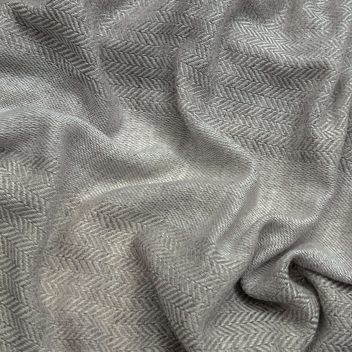 Melange Herringbone Wool Scarf