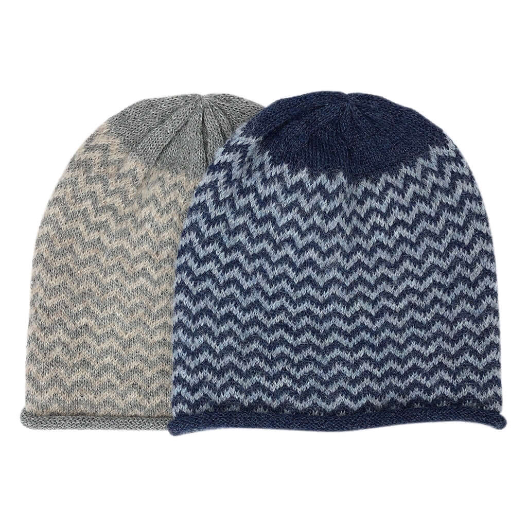 Harbor Chevron Knit Alpaca Beanie