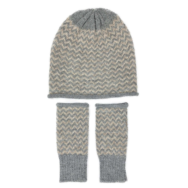 Harbor Chevron Knit Alpaca Beanie