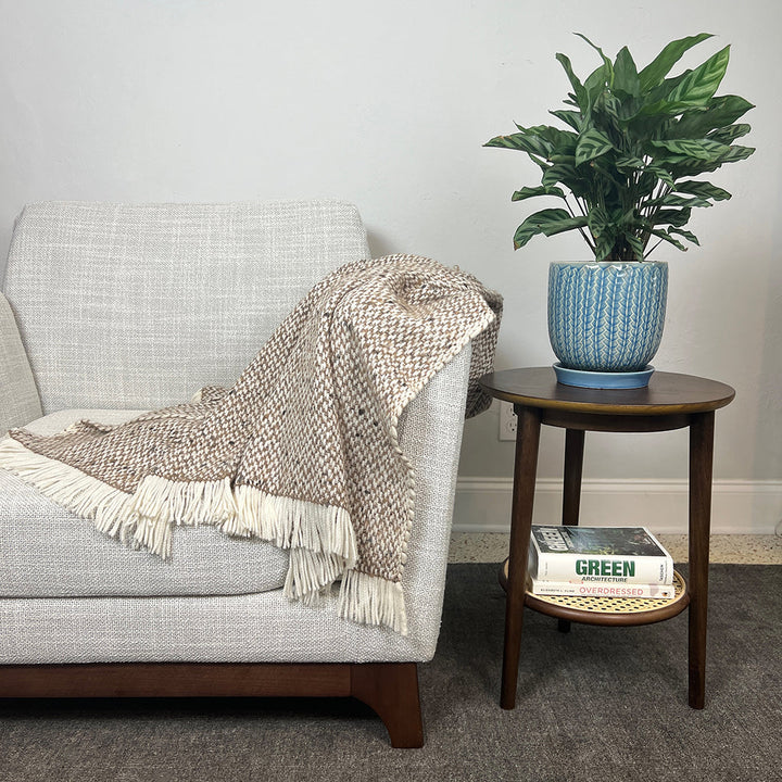 Chunky Camel Weave Alpaca Throw by SLATE + SALT