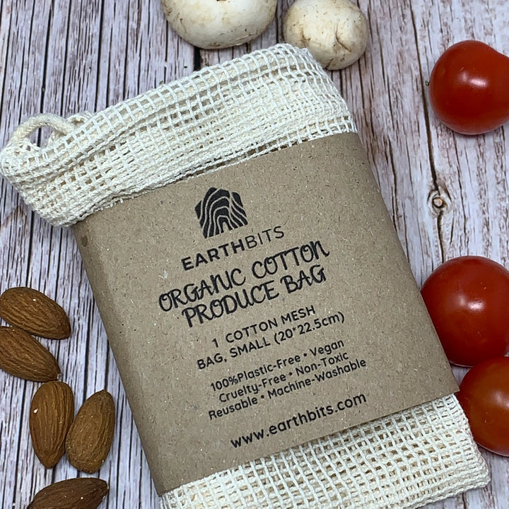 Organic Produce Bag Mesh Cotton With Drawstring