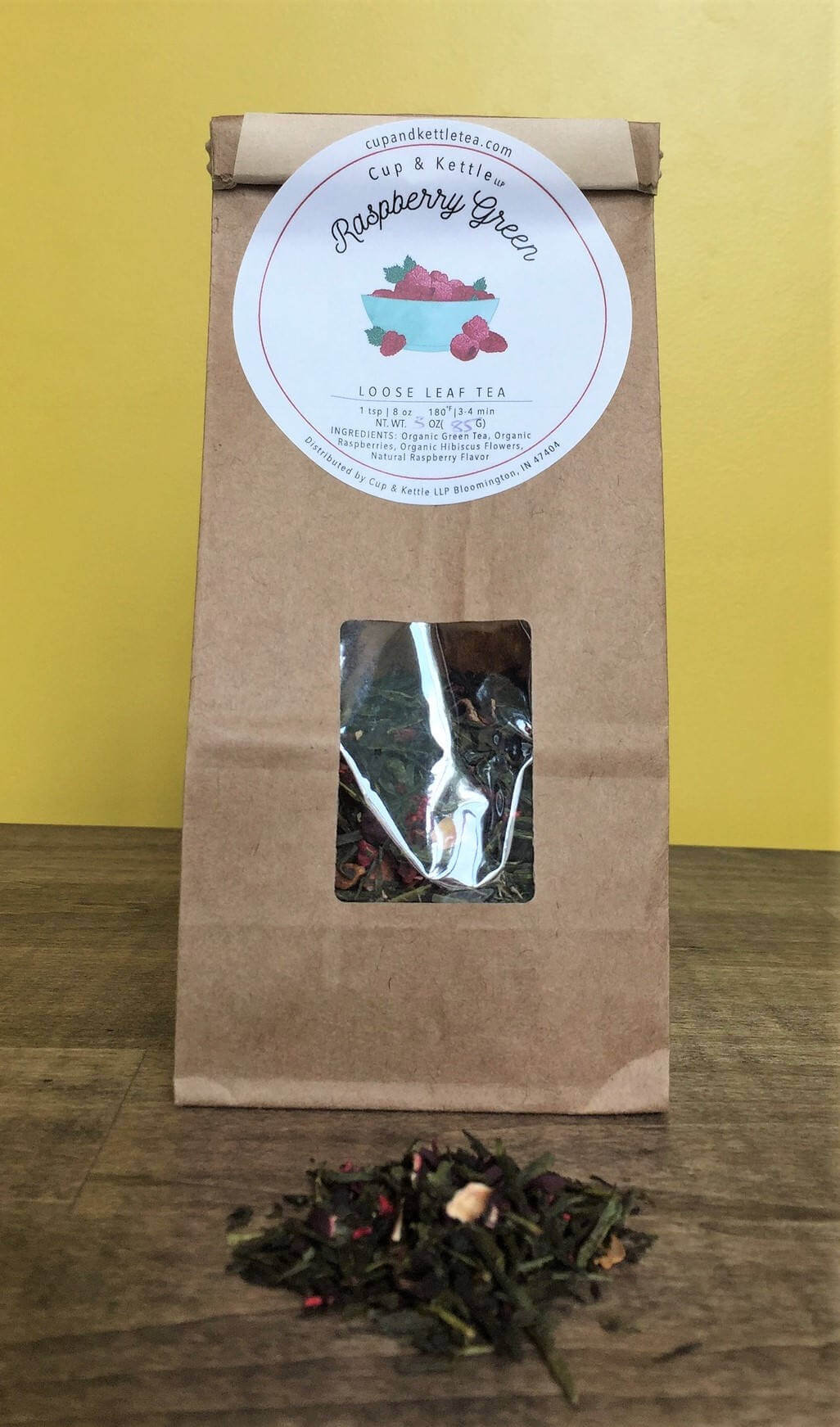 Raspberry Green Tea 3 oz Bag