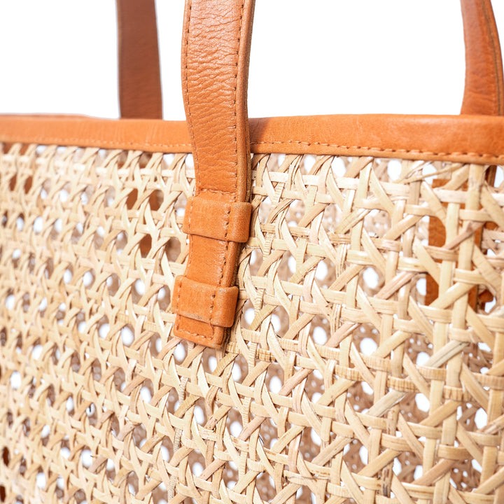 Petite French Market Rattan Tote