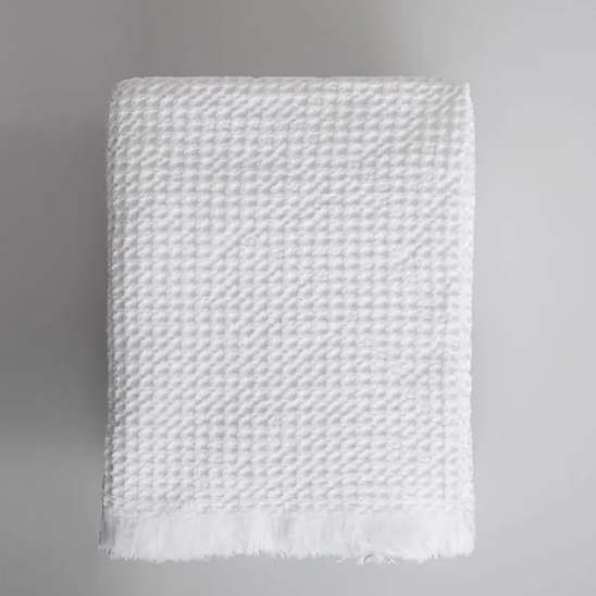 Organic Belgian Waffle Bath Sheet - White