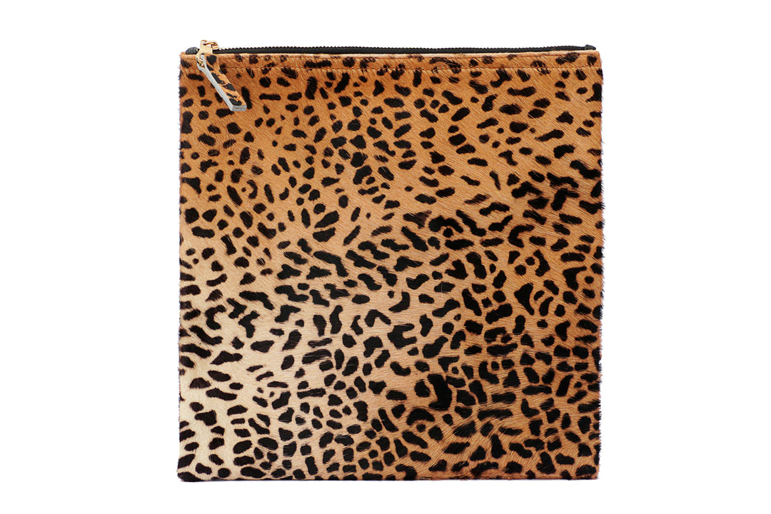 Exclusive Leopard Leather Clutch