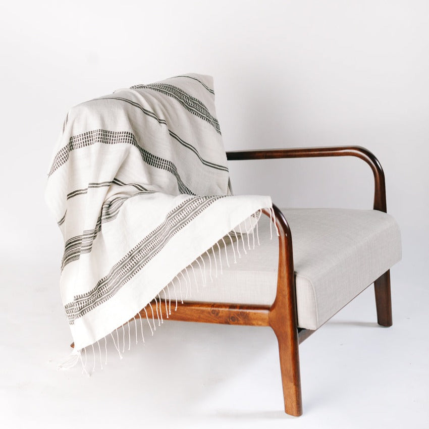 Aden Throw - Natural / Grey