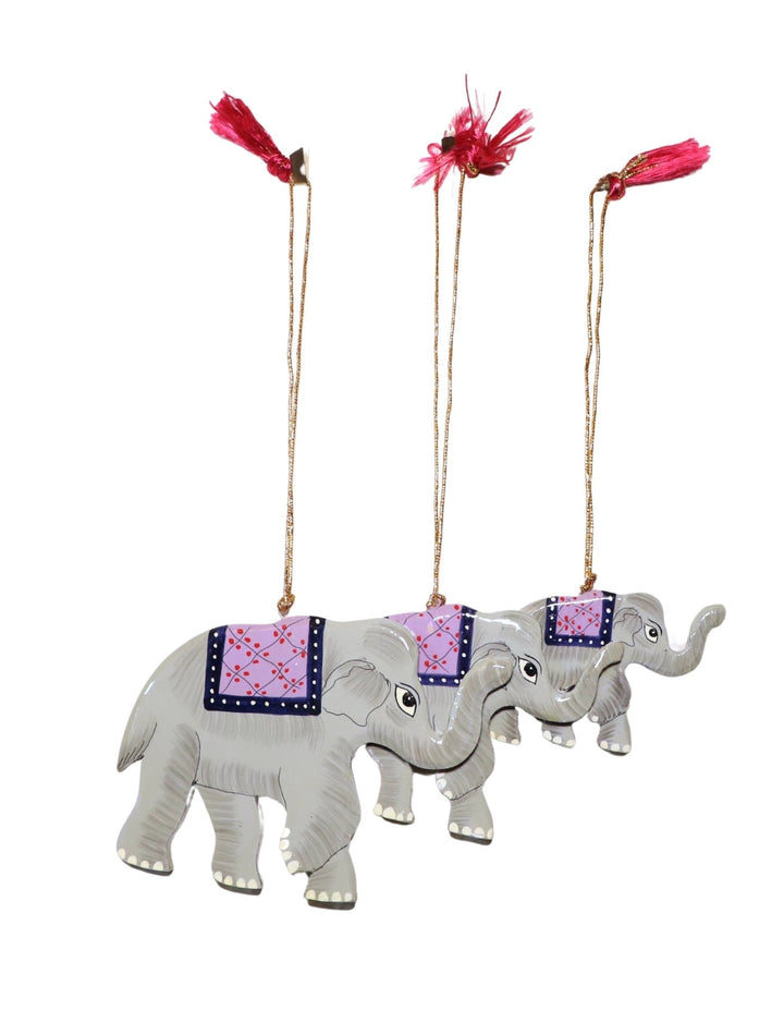 Elephant Ornaments (Set of 3)