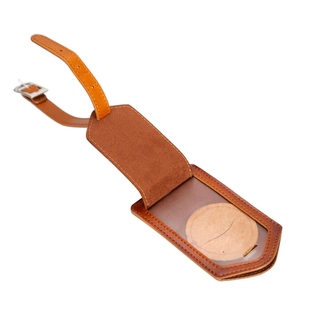 Estes Genuine Leather Luggage Tag with AirTag Slot