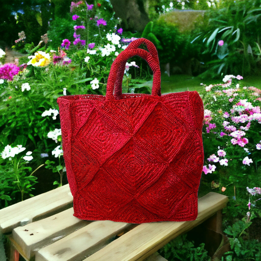 Nico Raffia Tote Bag