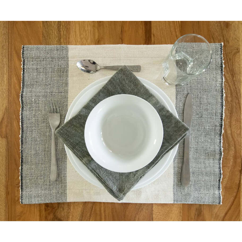 Handloom Color Block Placemat Set