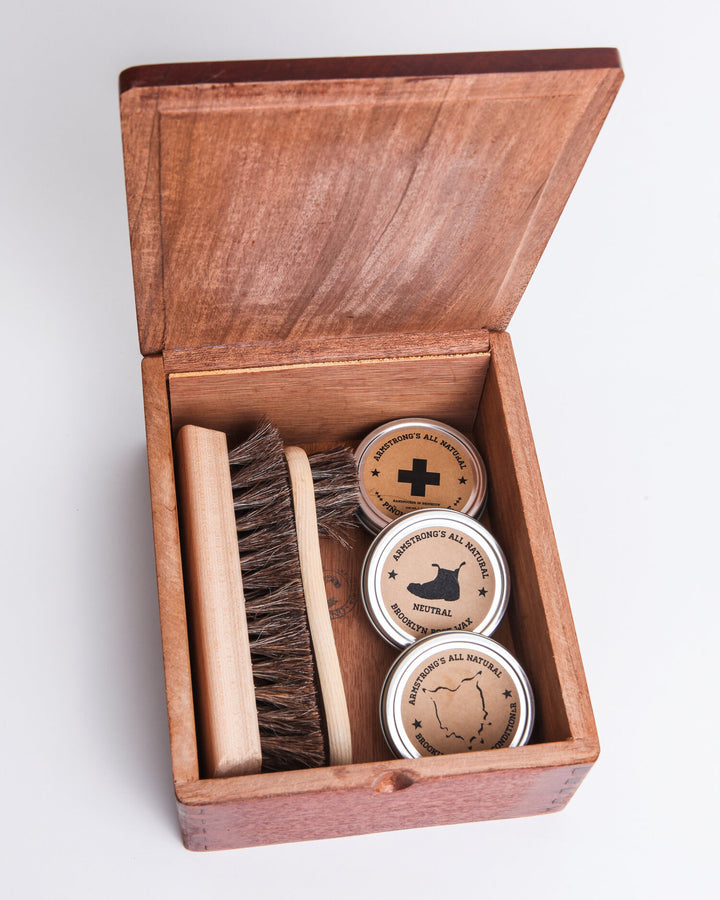 Cigar Box Shoe Shine Kit