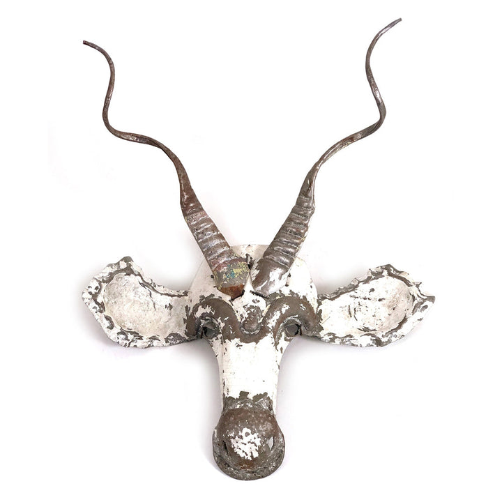 Kudu Animal Mask - Recycled Metal Wall Art