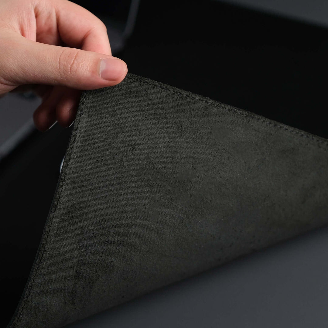 Jersey Black Leather Desk Pad for Office and Home