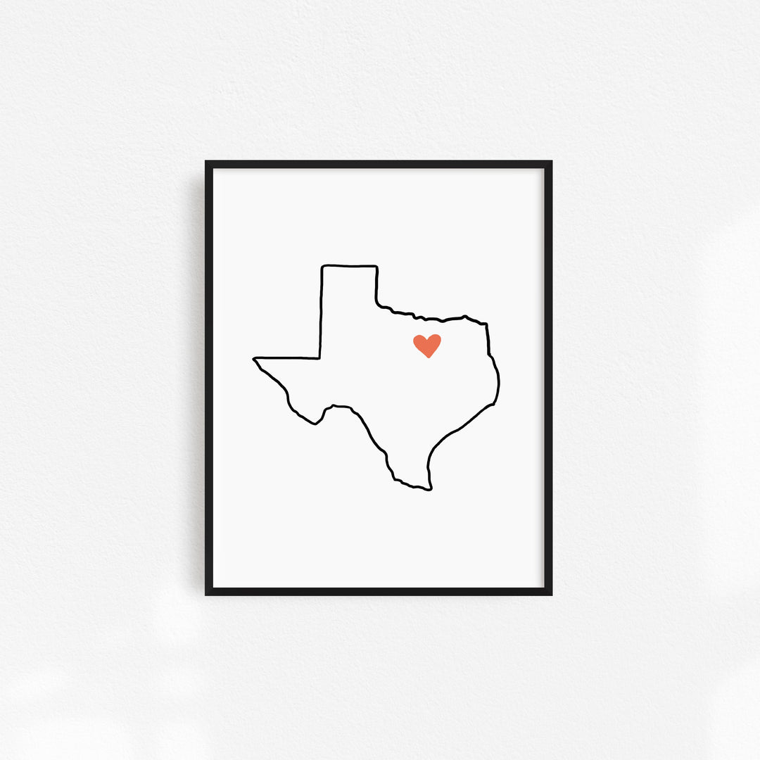 DFW Texas Art Print