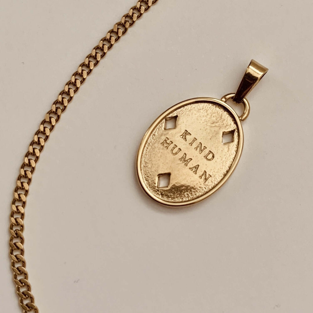 Kind Human Necklace- Gold