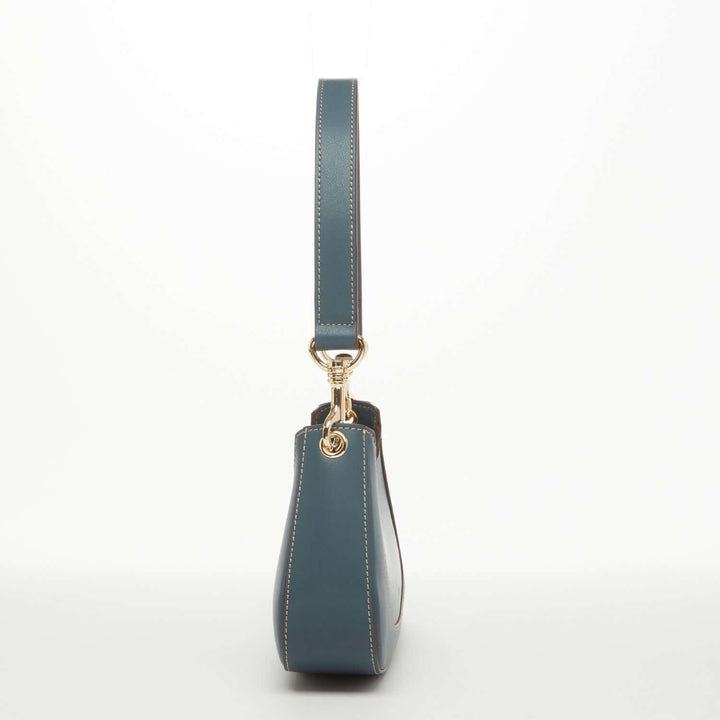 SUSU The Emily Leather Baguette Bag Blue