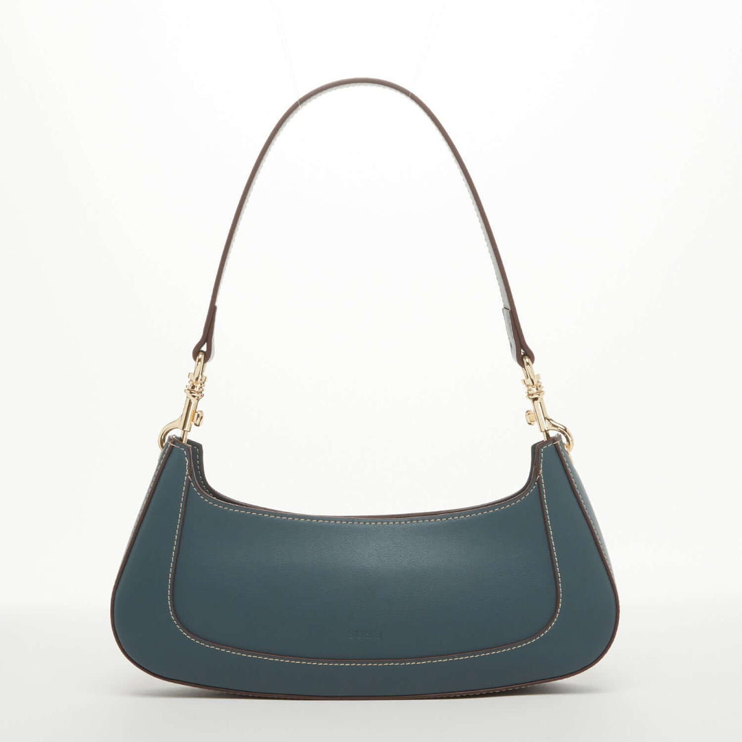 SUSU The Emily Leather Baguette Bag Blue