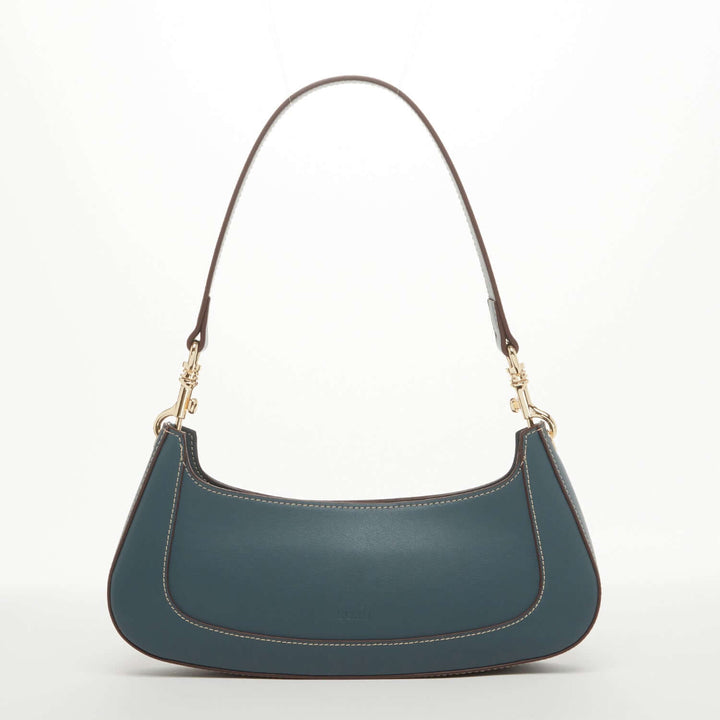 SUSU The Emily Leather Baguette Bag Blue