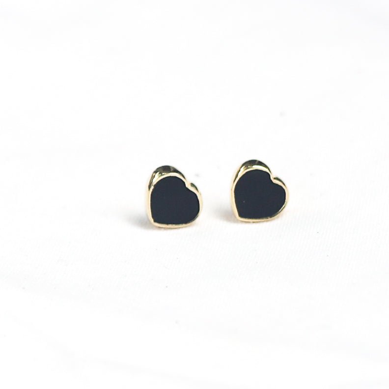 Mia Gemstone Heart Stud Earrings