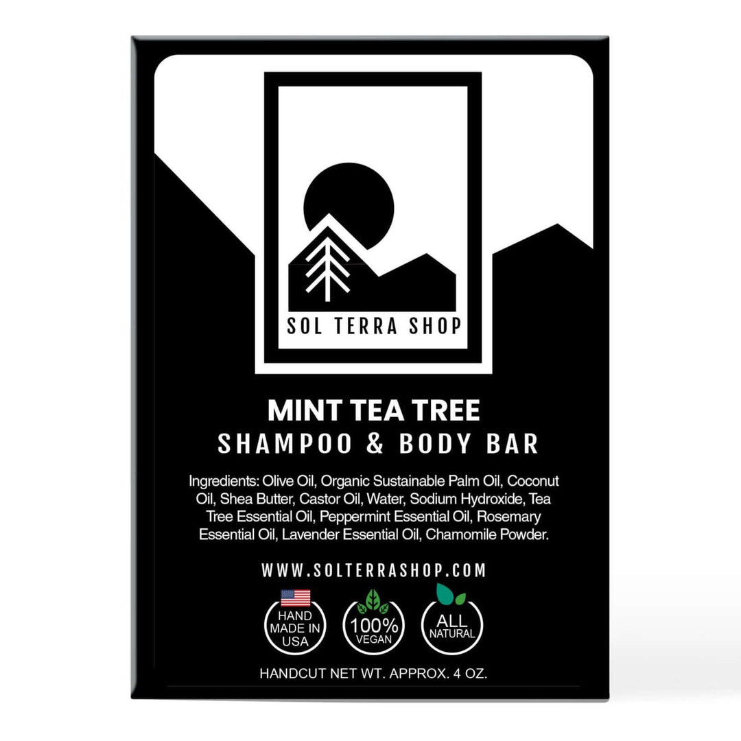 Natural Shampoo & Body Bar Mint Tea Tree